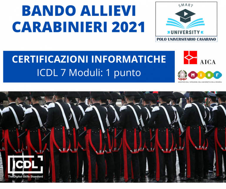 BANDO ALLIEVI CARABINIERI 2021 SmartUniversity